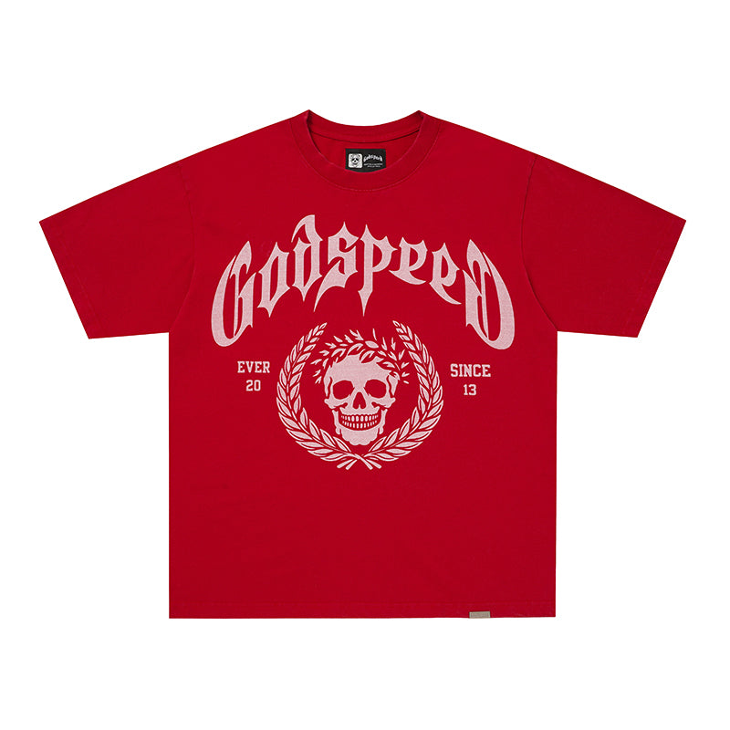 Godspeed Skull Graphic Short Sleeve T‑Shirt
