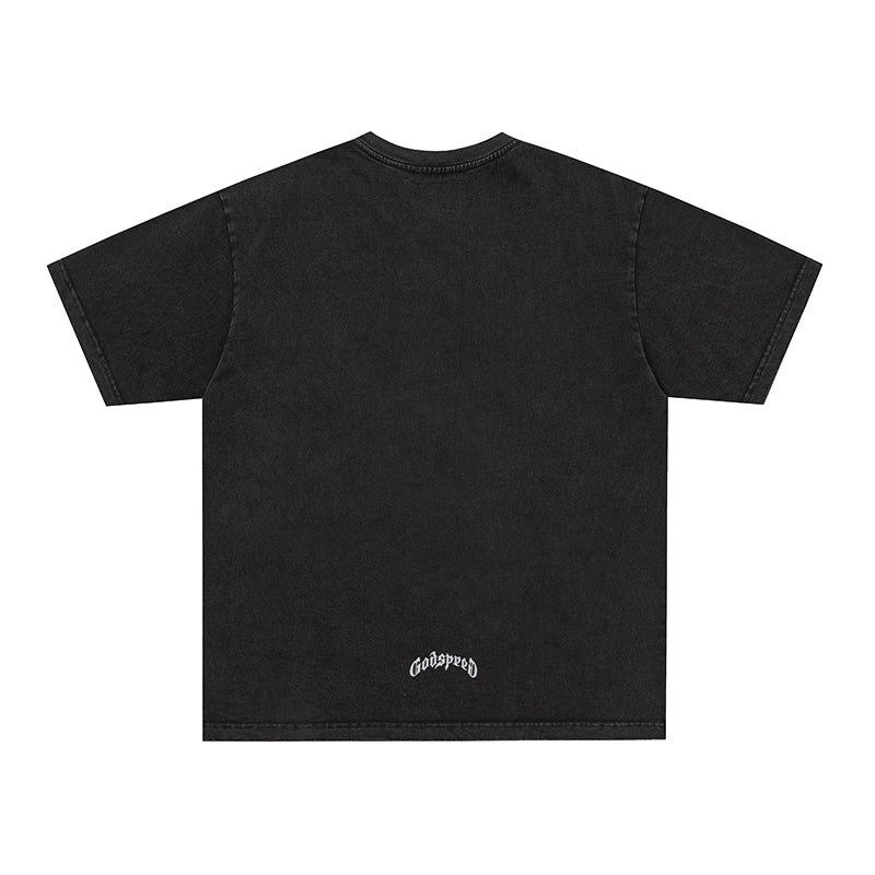 Godspeed Skull Graphic Short Sleeve T‑Shirt