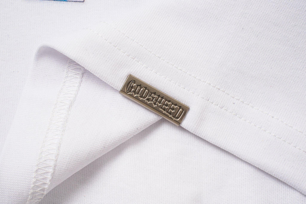 Godspeed Blue‑Skull Graphic T‑Shirt