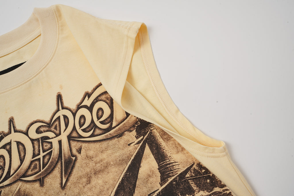 Godspeed Vintage‑Wash Statue of Liberty Sleeveless Tank Top