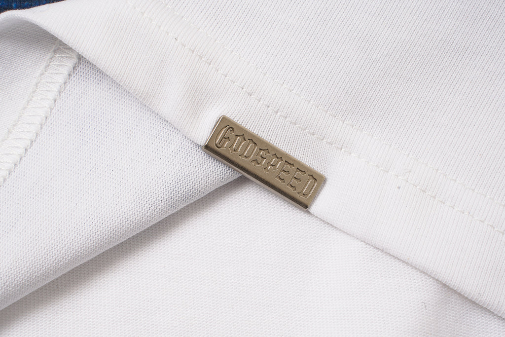 Godspeed Blue Graphic White T‑Shirt