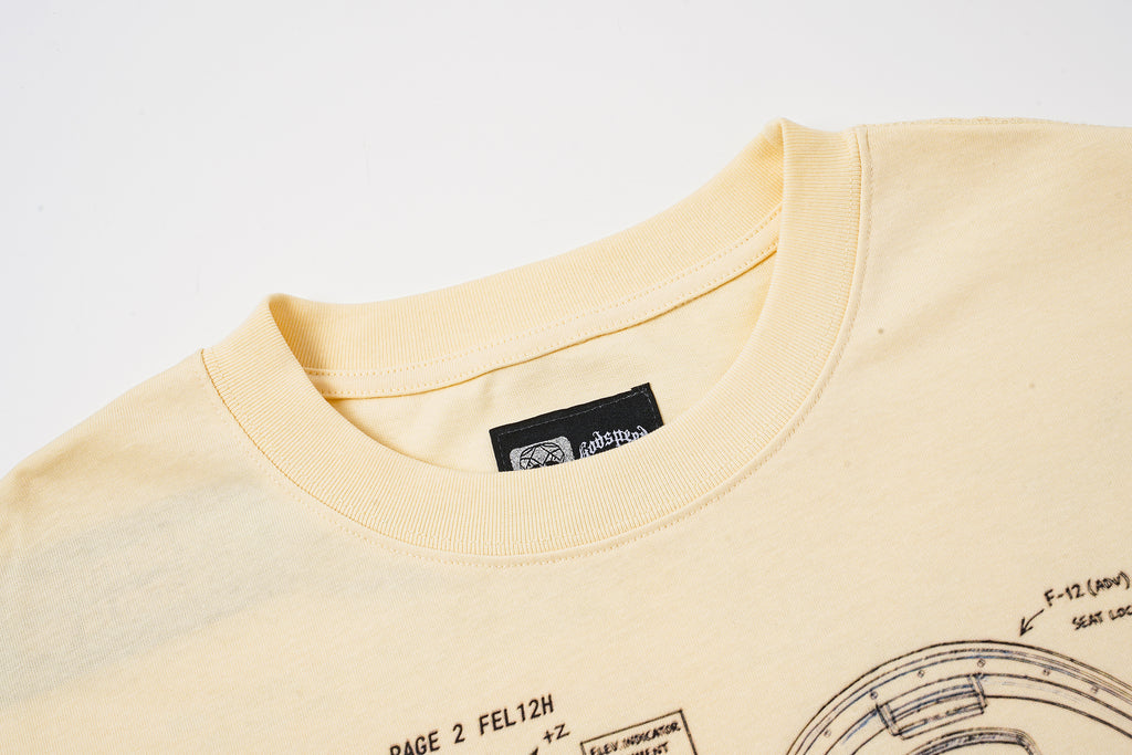 Godspeed Cream Vintage‑Sketch Graphic T‑Shirt