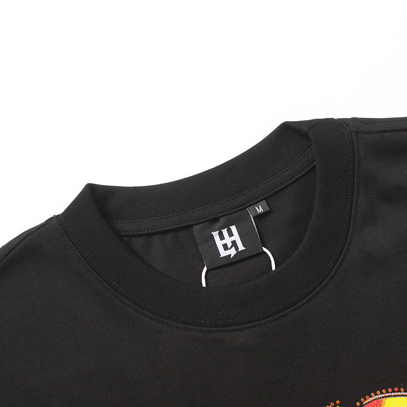 Life Hustlers Fire Angel Graphic Black Tee