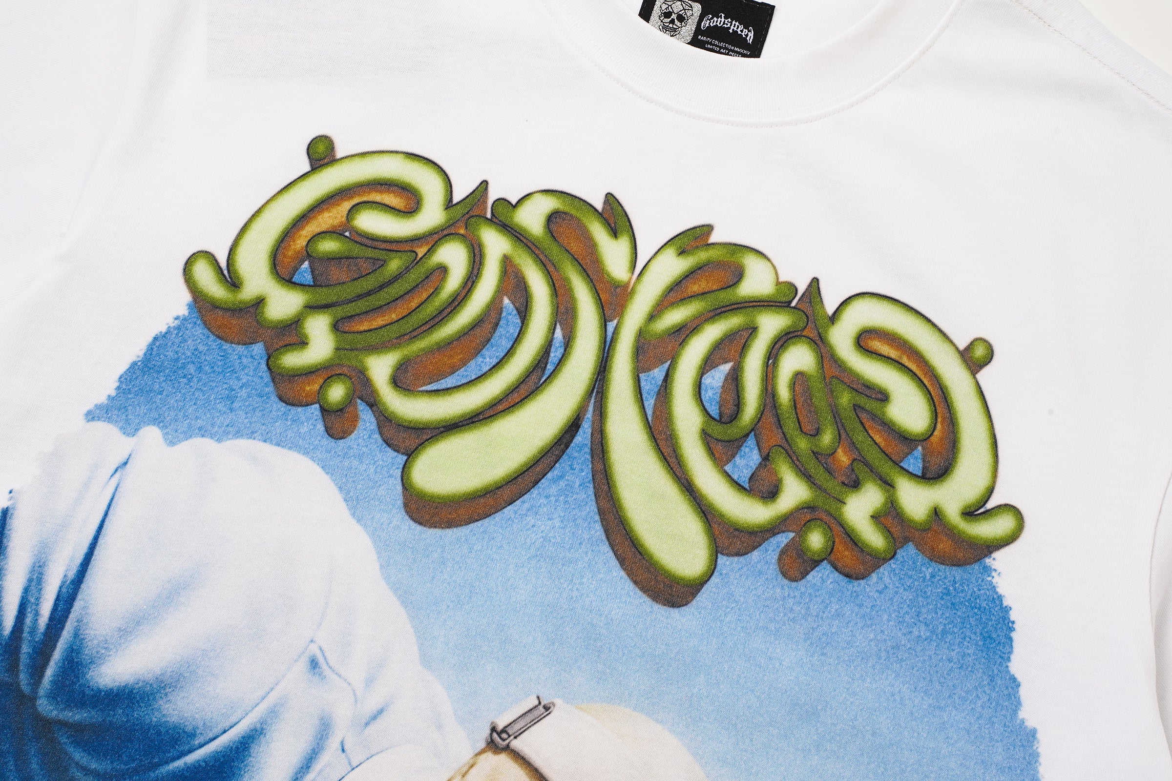 Godspeed Golf Skull White Graphic T‑Shirt
