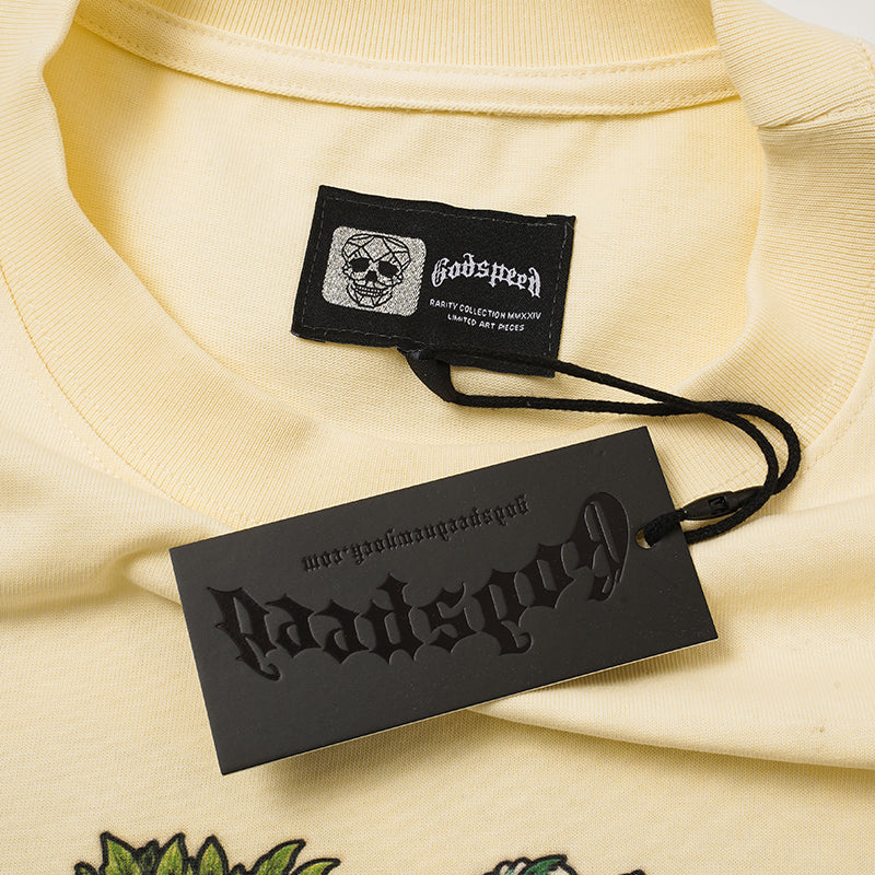 Godspeed Green Snake Skull Graphic T‑Shirt