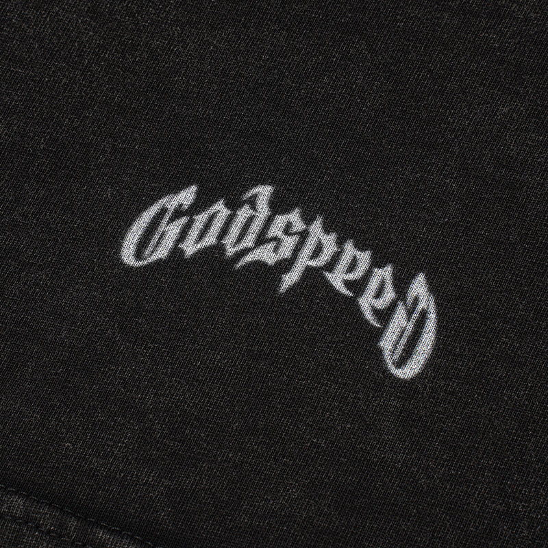 Godspeed Skull Print Black T‑Shirt