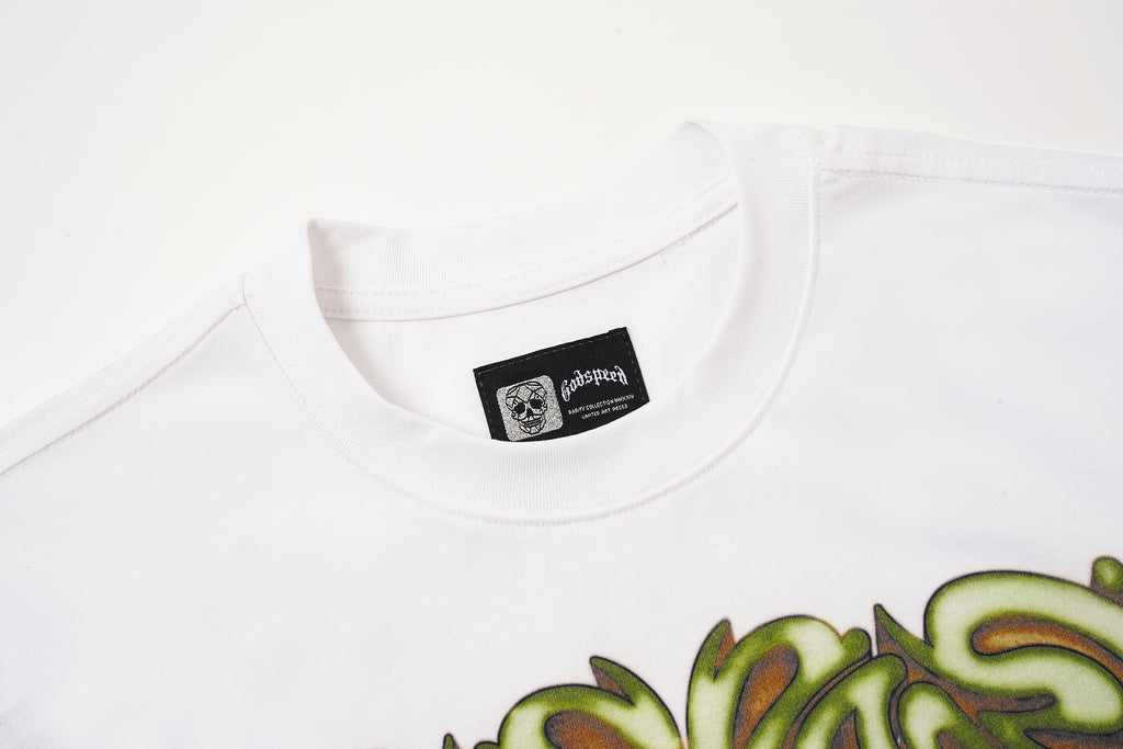 Godspeed Golf Skull White Graphic T‑Shirt