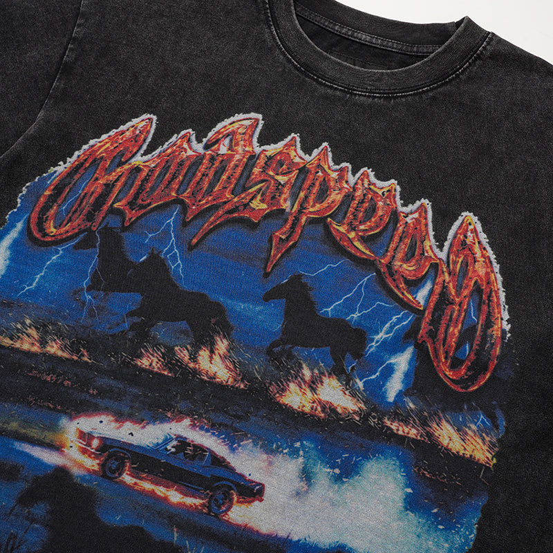 Godspeed Out Of Many One Flame Graphic T‑Shirt