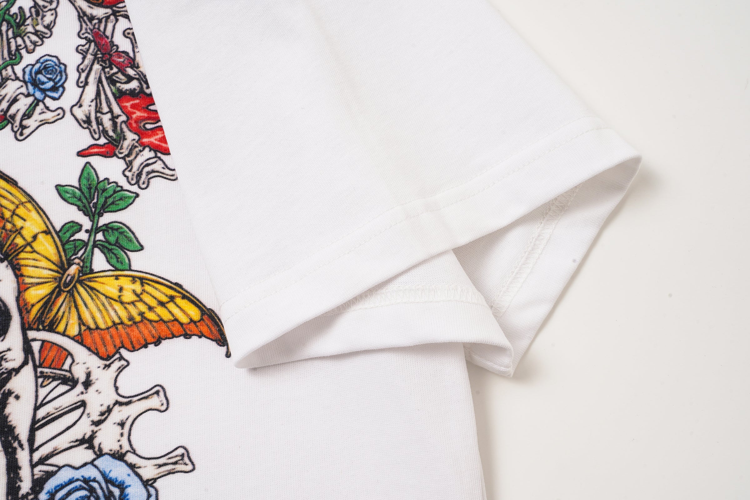 Godspeed Floral Skull White T‑Shirt
