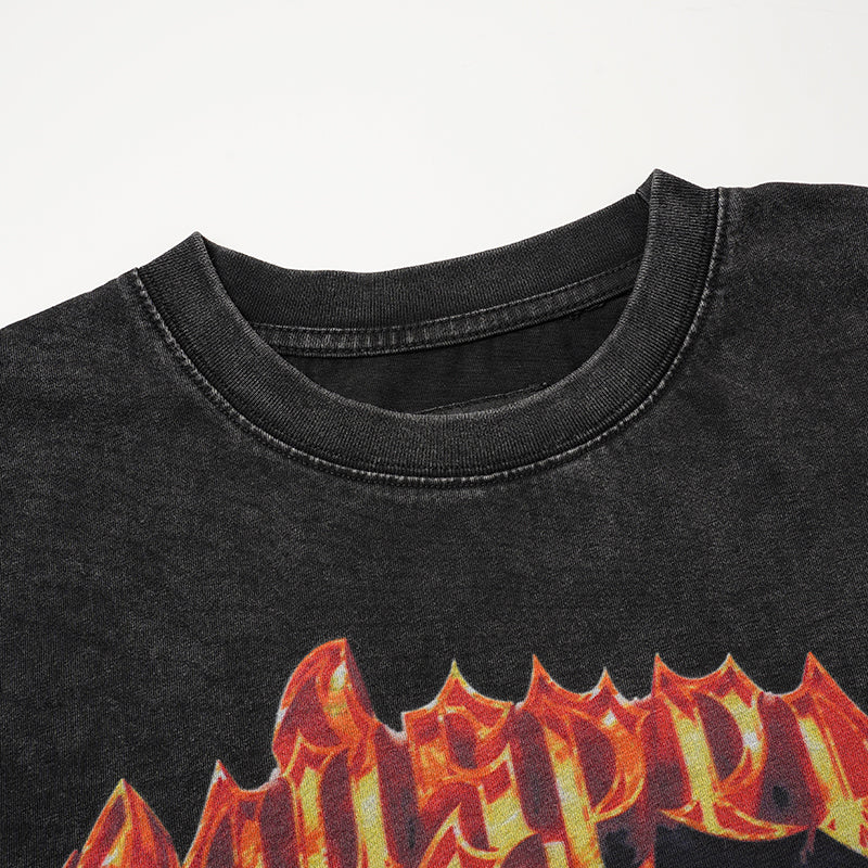 Godspeed Flame Skull Graphic T‑Shirt