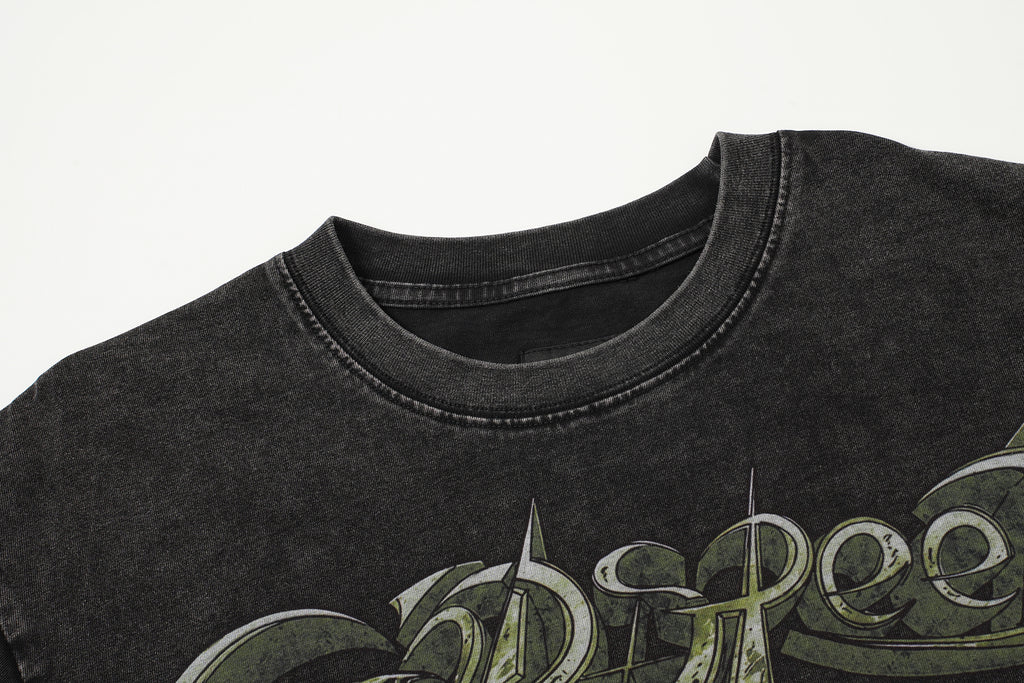 Godspeed Badges of Honor Skull Graphic T‑Shirt