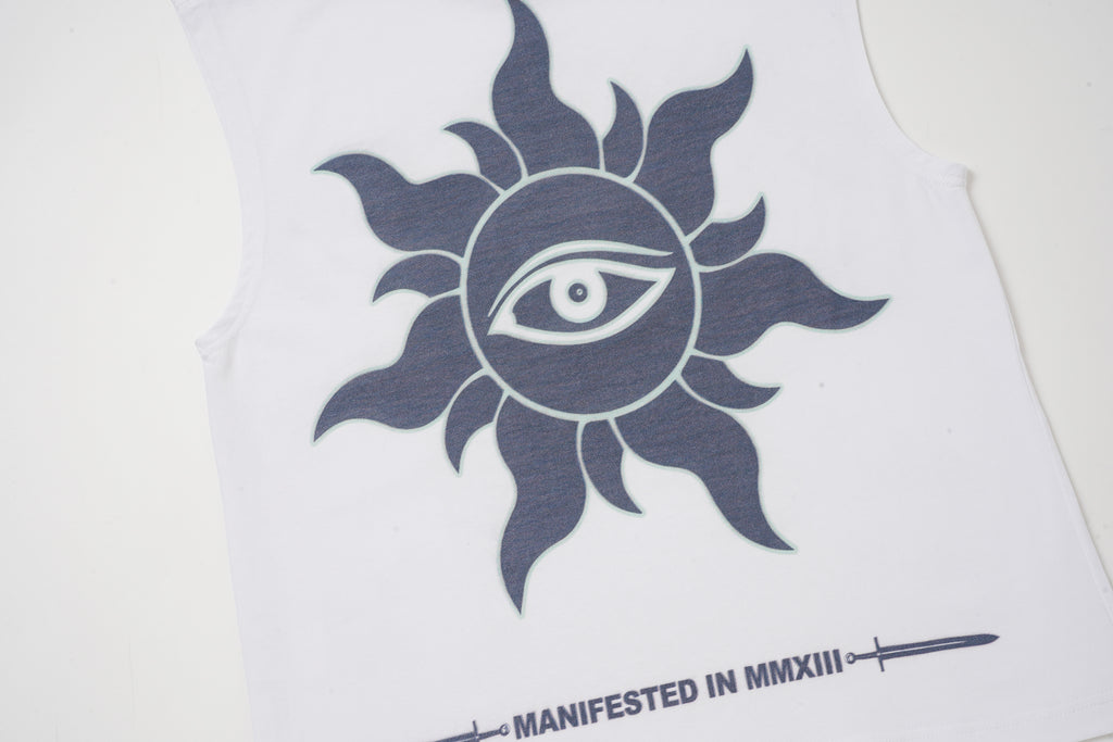 Godspeed Statue‑of‑Liberty Print White Tank Top