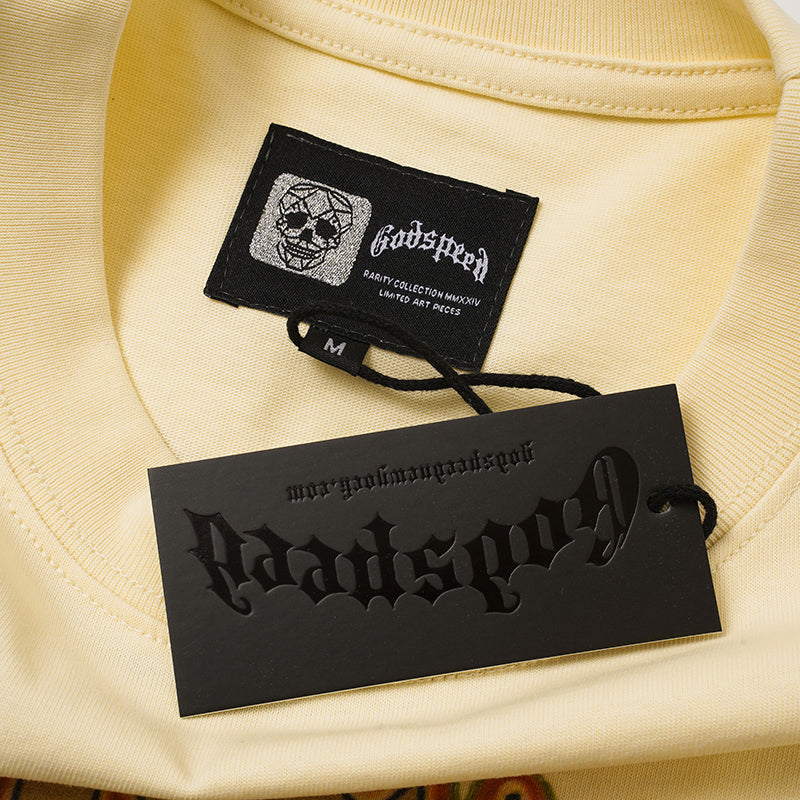 Godspeed Cream‑Tone Vintage Car Graphic T‑Shirt