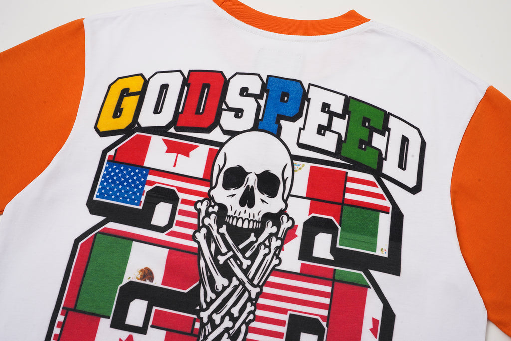 Godspeed World‑Cup Flag Print Raglan T‑Shirt