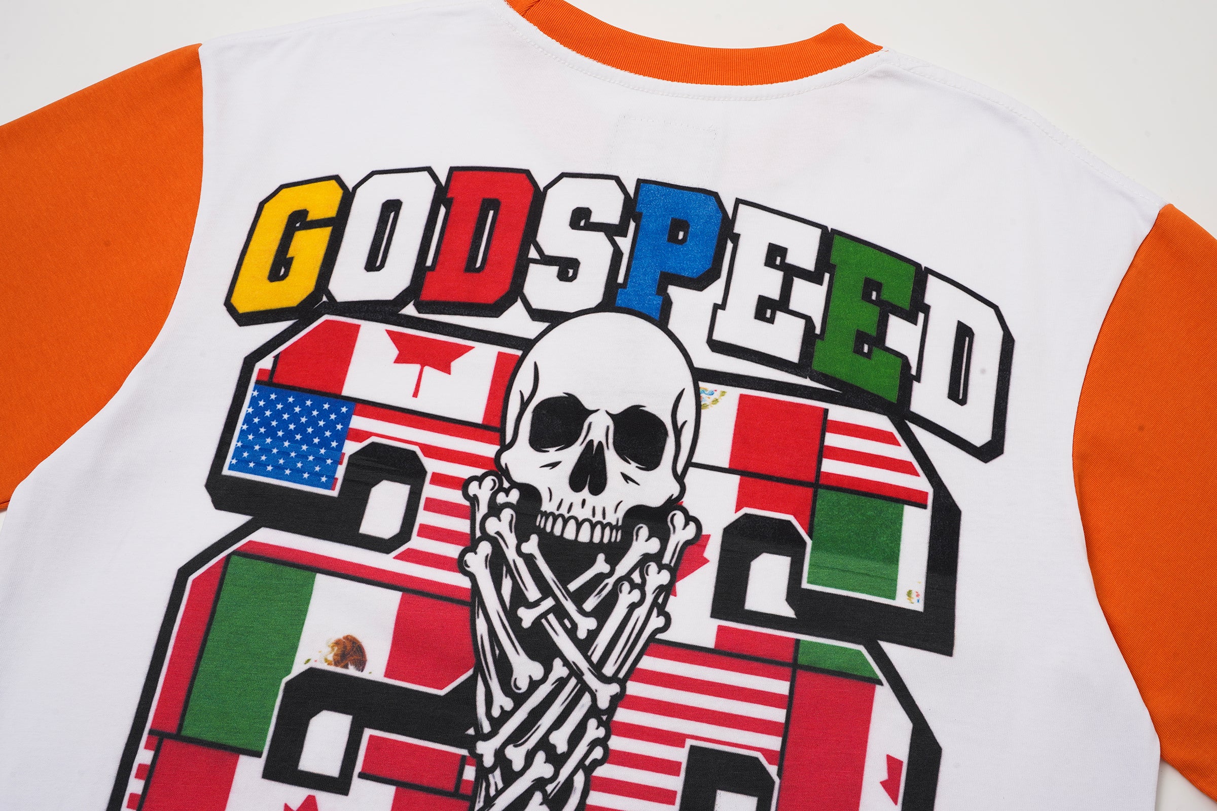 Godspeed World‑Cup Flag Print Raglan T‑Shirt