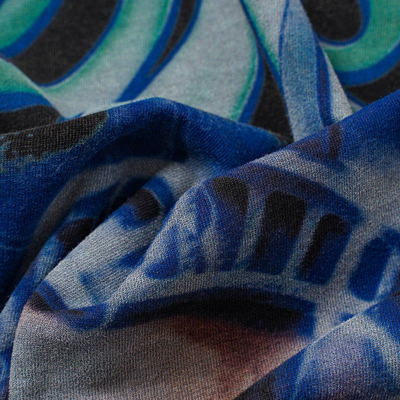 Godspeed Blue Flame Skull Graphic T‑Shirt