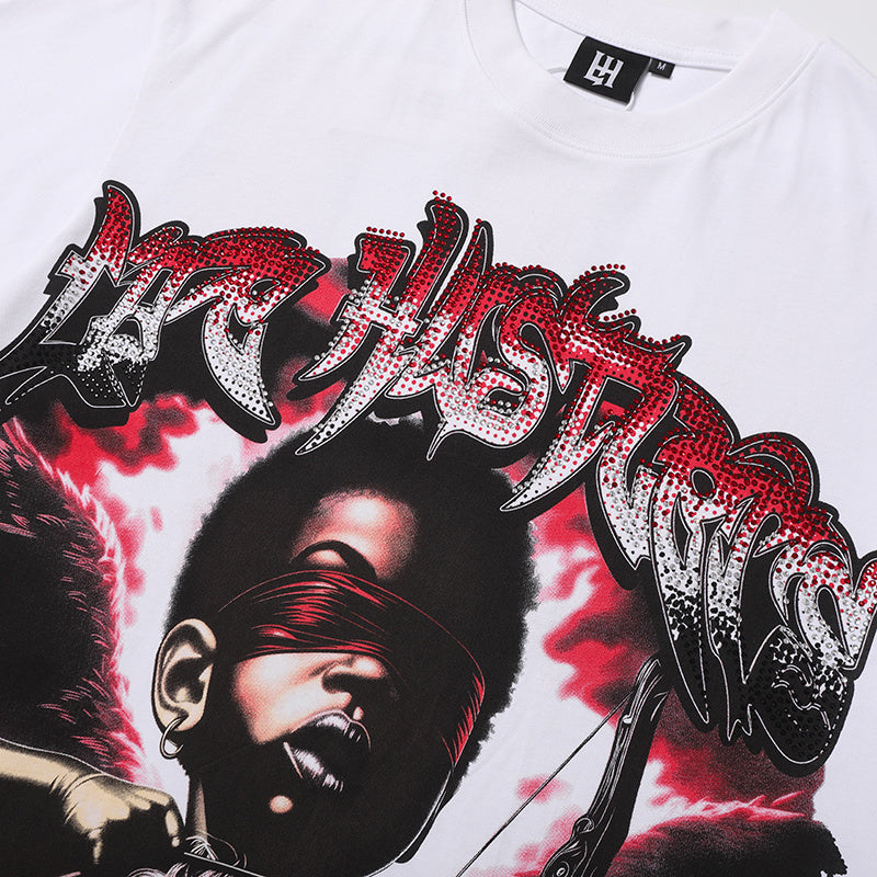 Life Hustlers Portrait Graphic White Tee