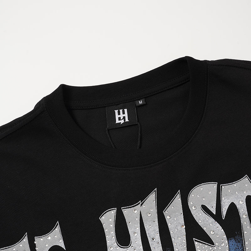Life Hustlers Witch Graphic Black T‑Shirt