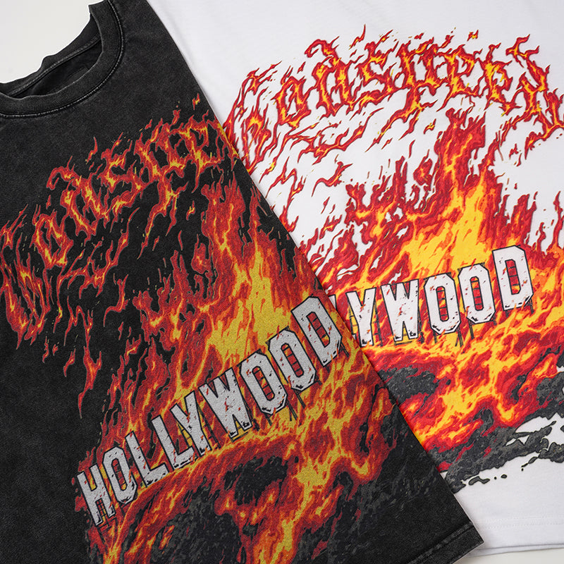 Godspeed Hollywood Flame Print T‑Shirt