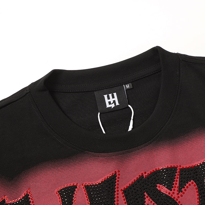Life Hustlers Vintage Skull Graphic Black T‑Shirt