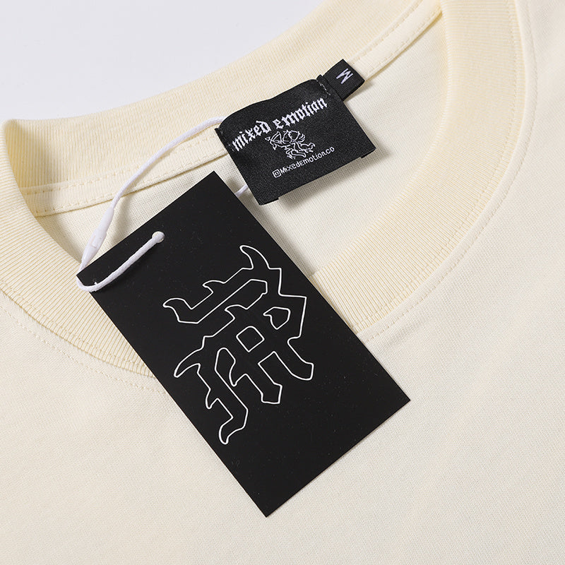 MIXED EMOTION Dolphin Ocean Graphic 2‑Color T‑Shirt