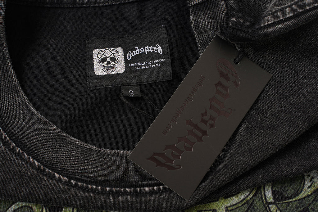 Godspeed Badges of Honor Skull Graphic T‑Shirt