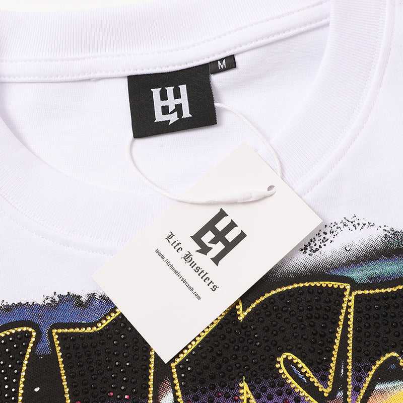 Life Hustlers Vintage Art Graphic White T‑Shirt