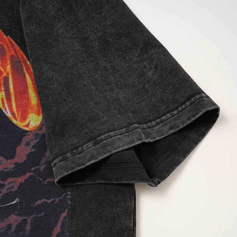 Godspeed Flame Skull Graphic T‑Shirt