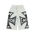 Emotions Never Die Big Graphic Print Sweat Shorts