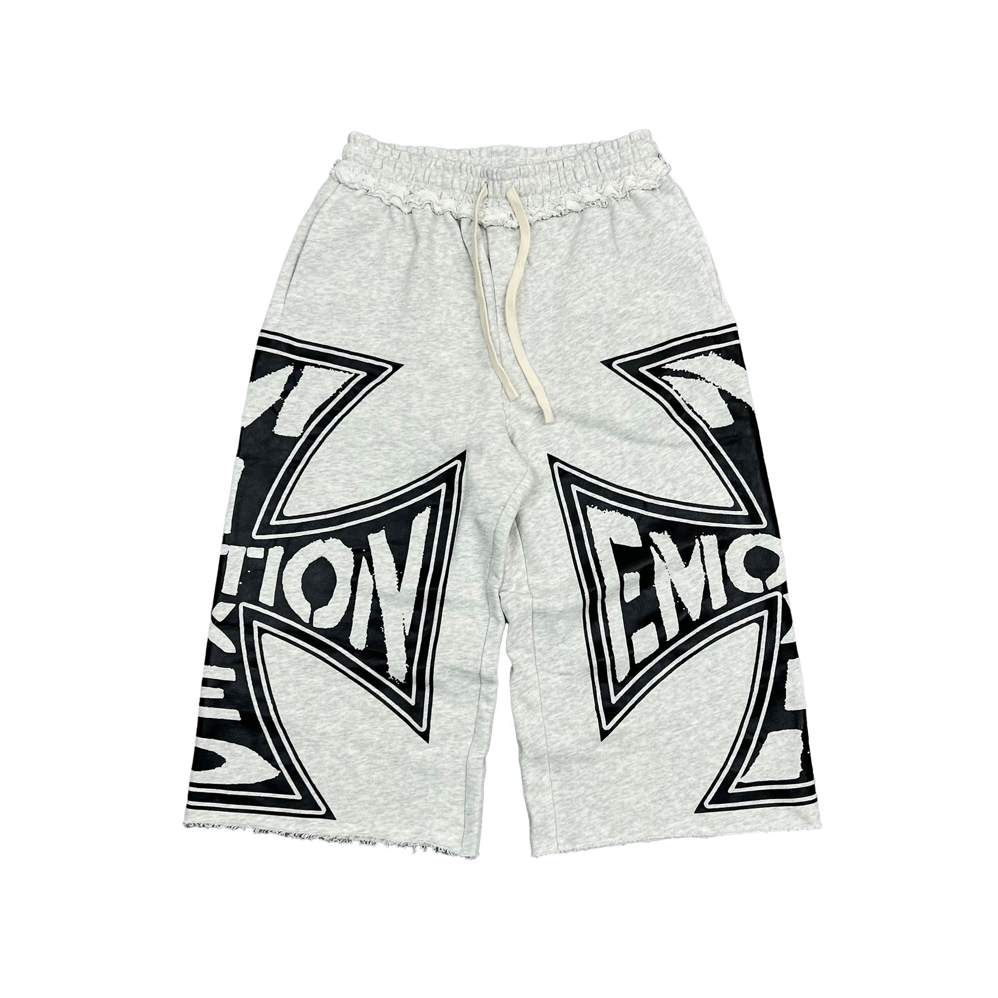 Emotions Never Die Big Graphic Print Sweat Shorts