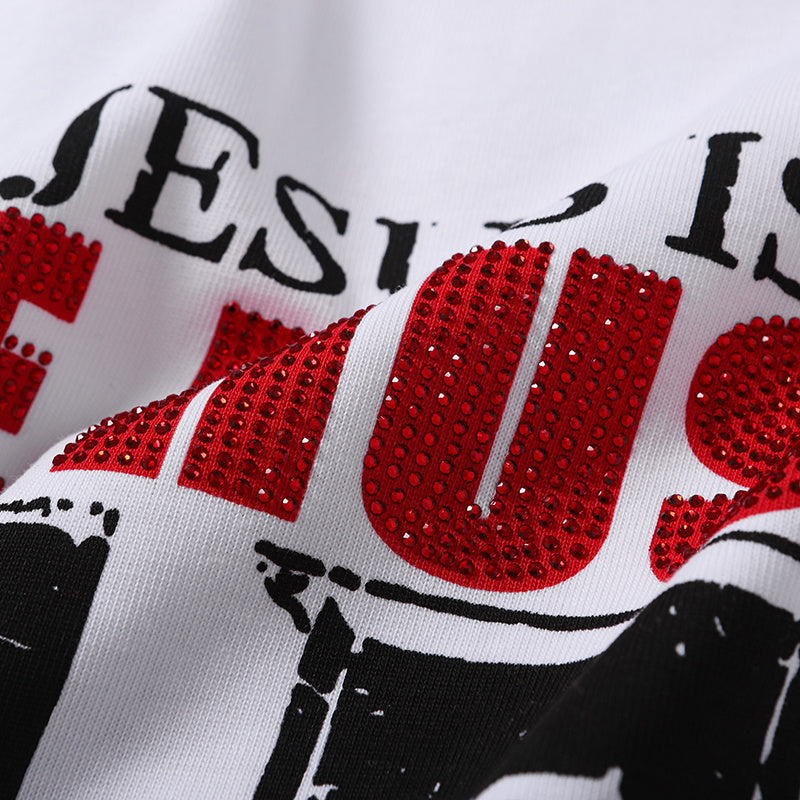 Life Hustlers Jesus Collage Graphic White Tee