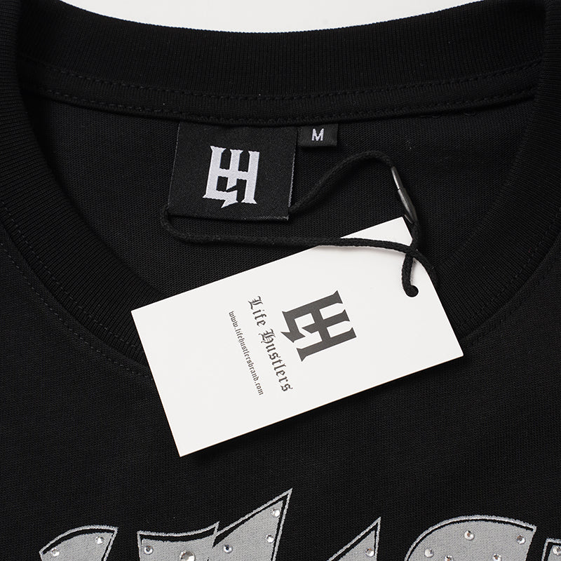 Life Hustlers Witch Graphic Black T‑Shirt