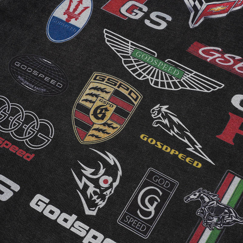 Godspeed Vintage Washed Badge Graphic T‑Shirt