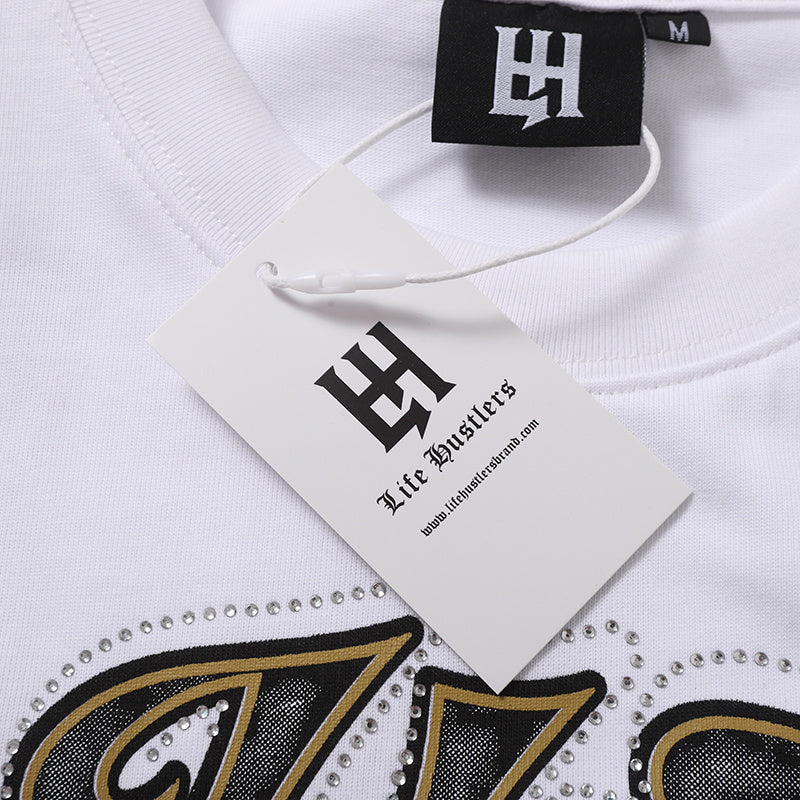 Life Hustlers Praying Angel Graphic White Tee