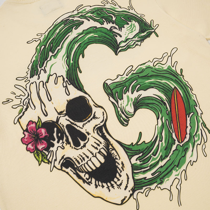 Godspeed Green Snake Skull Graphic T‑Shirt