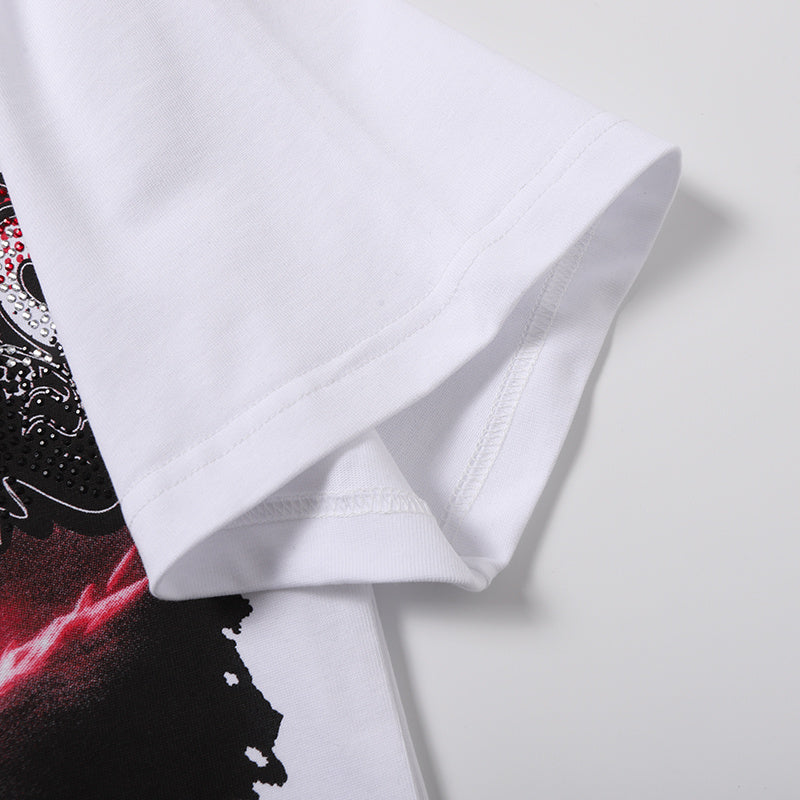 Life Hustlers Portrait Graphic White Tee