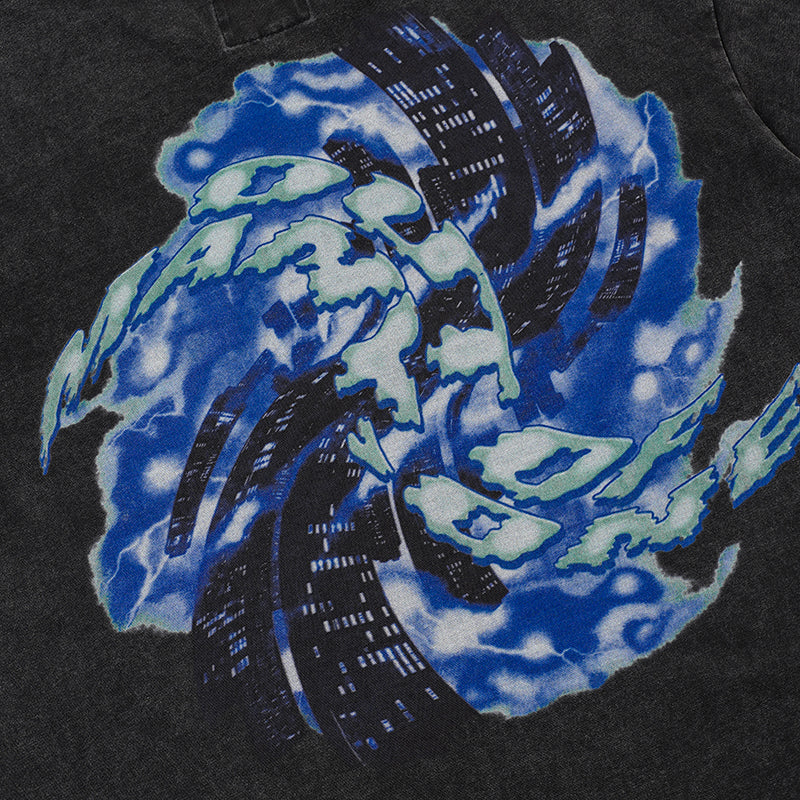 Godspeed Blue Flame Skull Graphic T‑Shirt