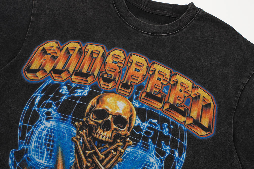 Godspeed Skull Flag Graphic T‑Shirt