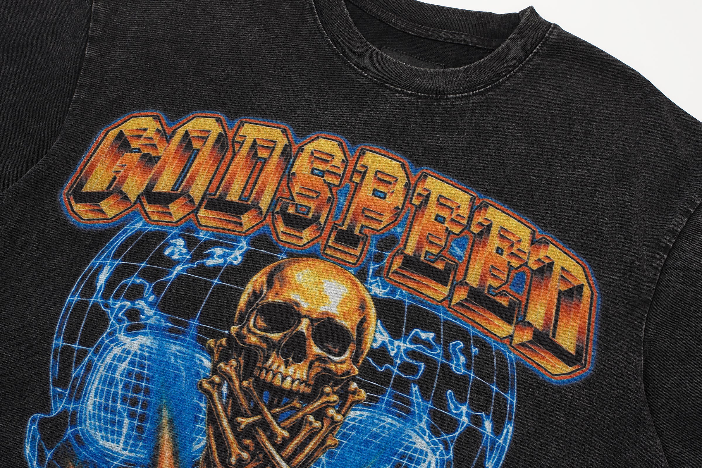 Godspeed Skull Flag Graphic T‑Shirt