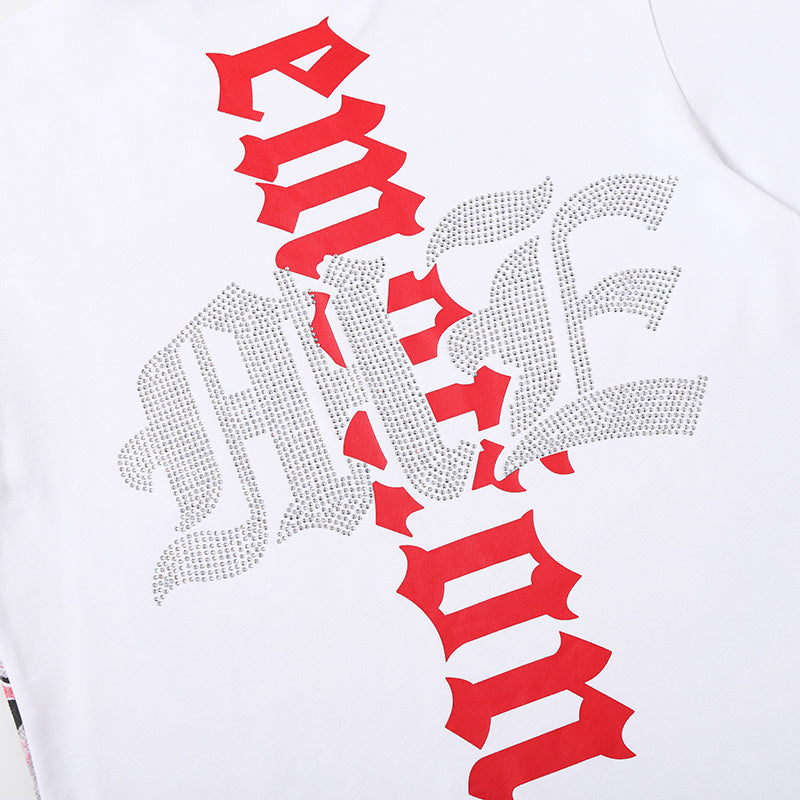 MIXED EMOTION Skull Floral Graphic 2‑Color T‑Shirt