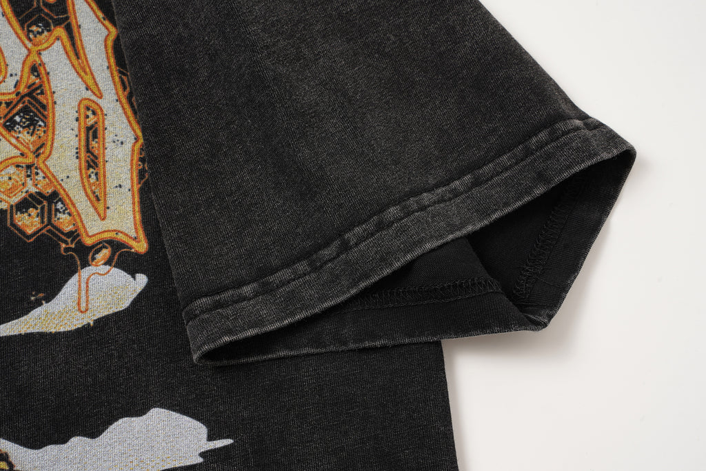 Godspeed Vintage Tiger Graphic Black T‑Shirt