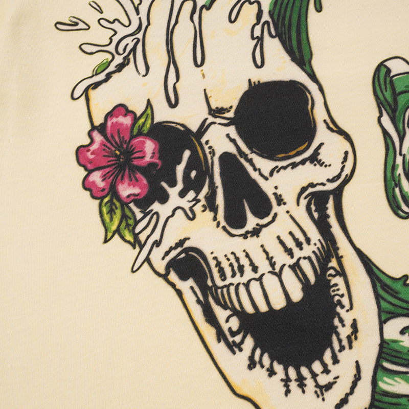 Godspeed Green Snake Skull Graphic T‑Shirt
