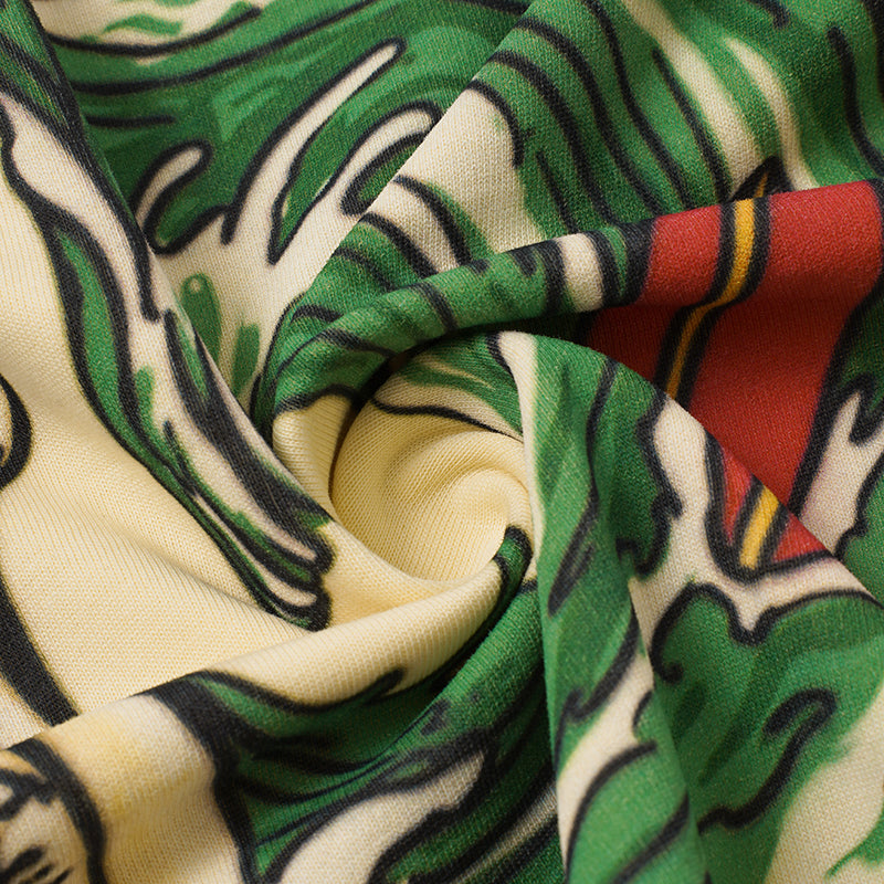 Godspeed Green Snake Skull Graphic T‑Shirt
