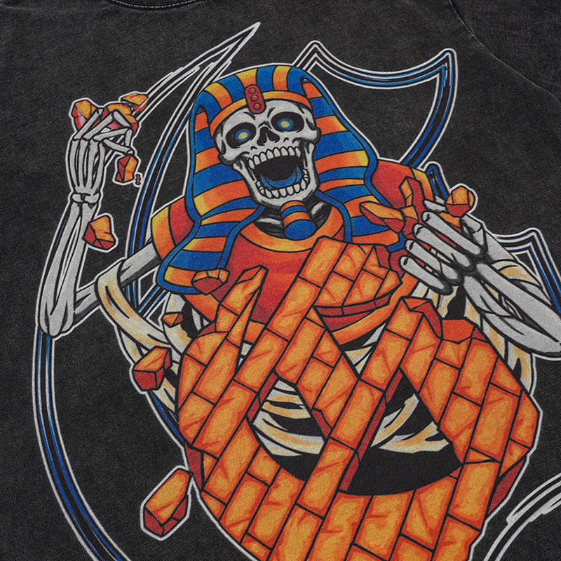 Godspeed Egyptian Skull Graphic T‑Shirt