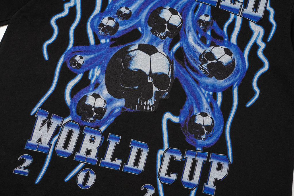 Godspeed Blue‑Skull Graphic T‑Shirt