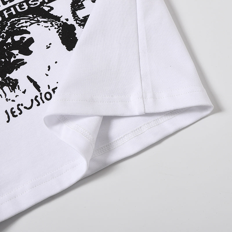 Life Hustlers Jesus Collage Graphic White Tee