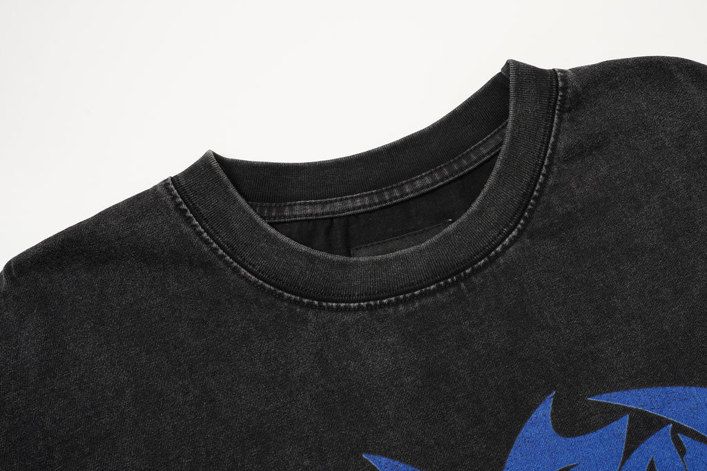Godspeed Blue Landscape Graphic Black T‑Shirt