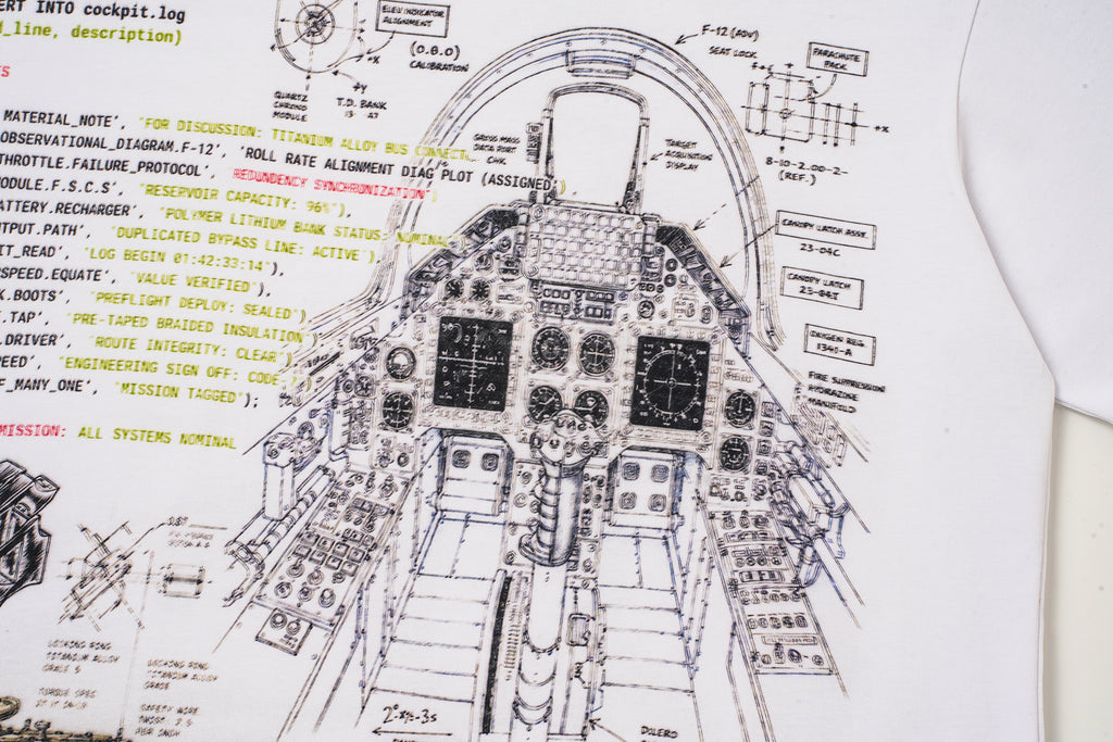 Godspeed White Vintage Sketch‑Print T‑Shirt