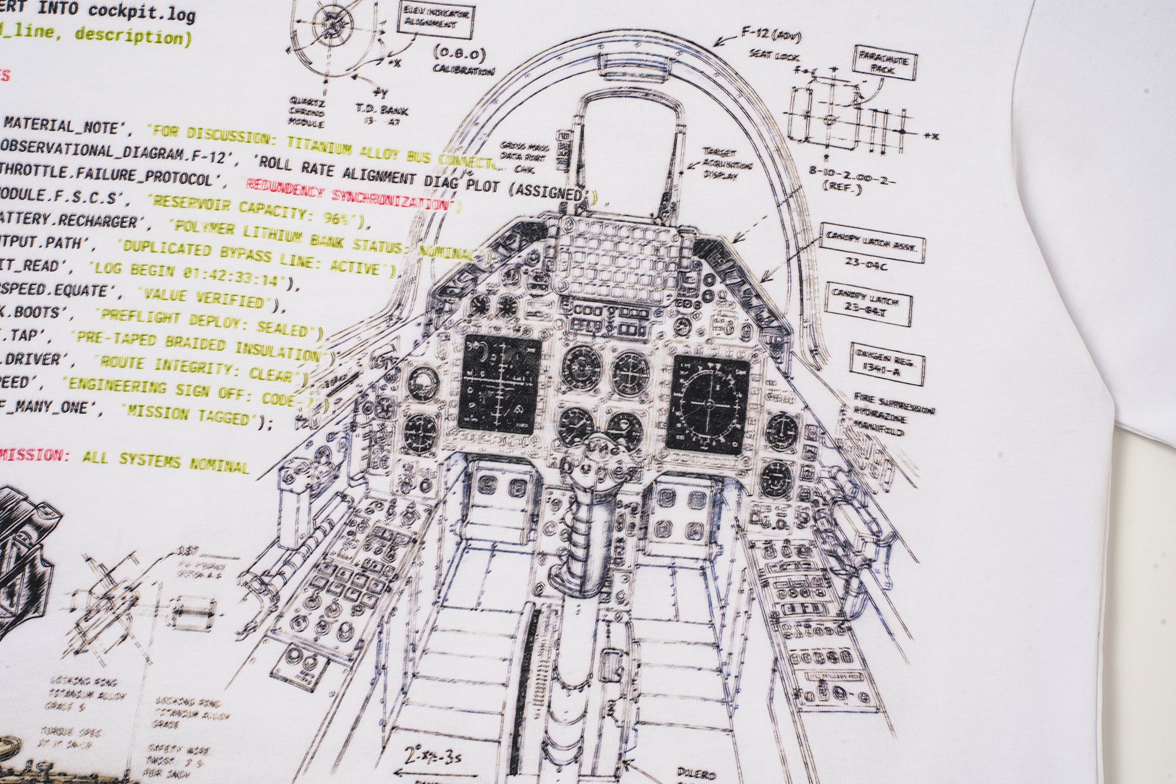 Godspeed White Vintage Sketch‑Print T‑Shirt