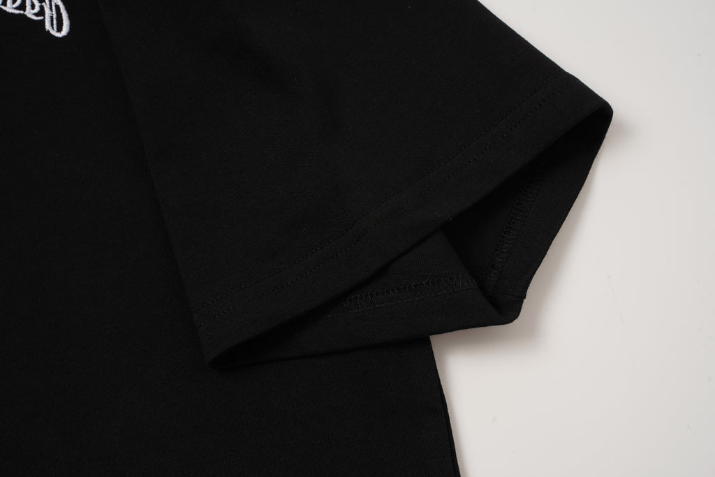 Godspeed Skull‑Laurel Contrast Collar Polo Shirt
